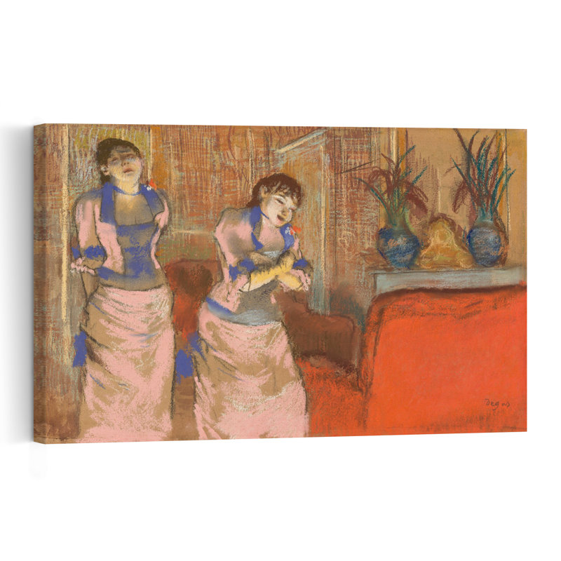 Deux femmes, vers 1878-1880. Estampe murale abstraite impressionniste représentant l'architecture contemporaine.