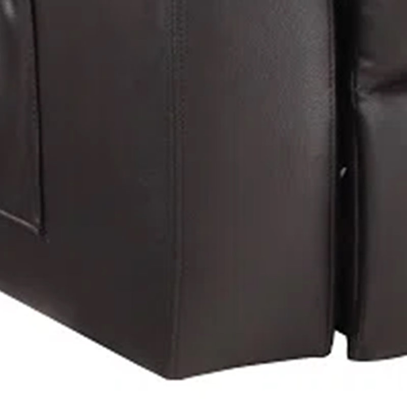 Fauteuil inclinable Evans, Similicuir brun foncé