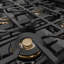 ZLINE Autograph 48 in. Black Stainless Classic Rangetop with 8 DuoPro Burners and Gold Accents-316080158