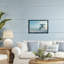 Cadre flottant Blue Beach Scene, design par LSR Design Studio-1747509253-1747509252