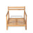 Patio Acacia Wood Chat Set, Club Chair + Coffee Table With Water-Resistant Cushion, Teak + Beige