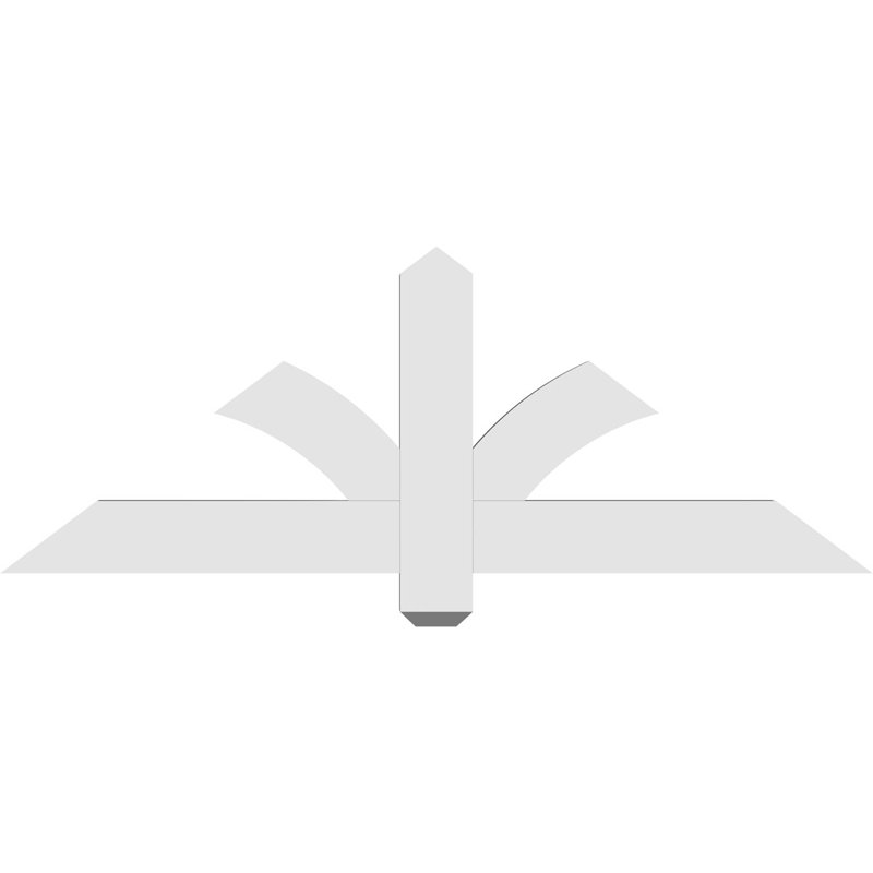 Support pour pignon en PVC Redmond, H 18 po x l 48 po (pas: 9/12), P 2 po x F 4 po