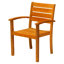 Sedona Teak Outdoor Stacking Patio Dining Armchair