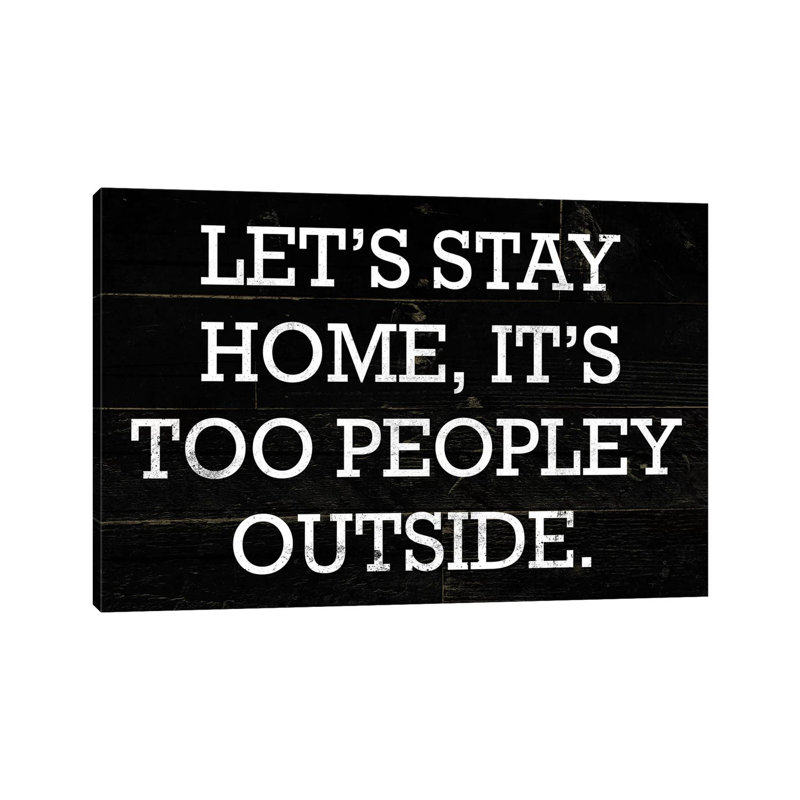 Stay Home by Milli Villa - Wrapped Canvas Print, 20.32 cm H x 30.48 cm W