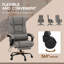 Fauteuil de bureau à massage à haut dossier et vibration avec télécommande 6 points