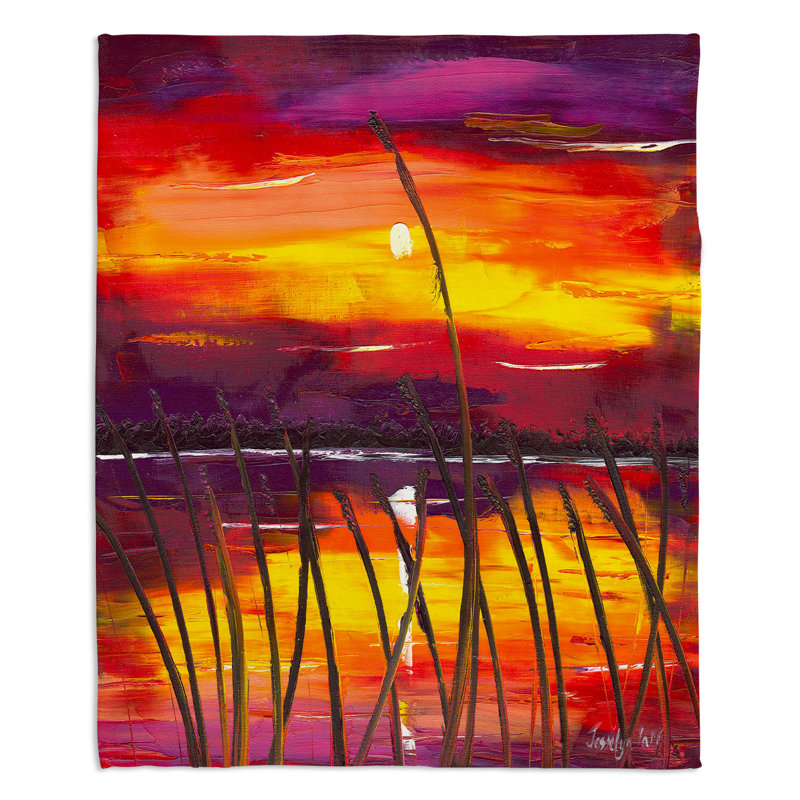 Couverture sherpa doux-soirée lake lake, l 51 po x L 60 po