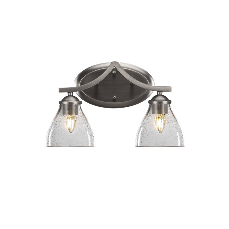 Barre d'éclairage de salle de bain 2 lumières Zilo, Graphite