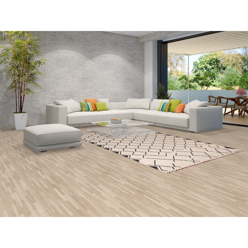 Tapis marocain ivoire fait à la main en treillis 6 x 10