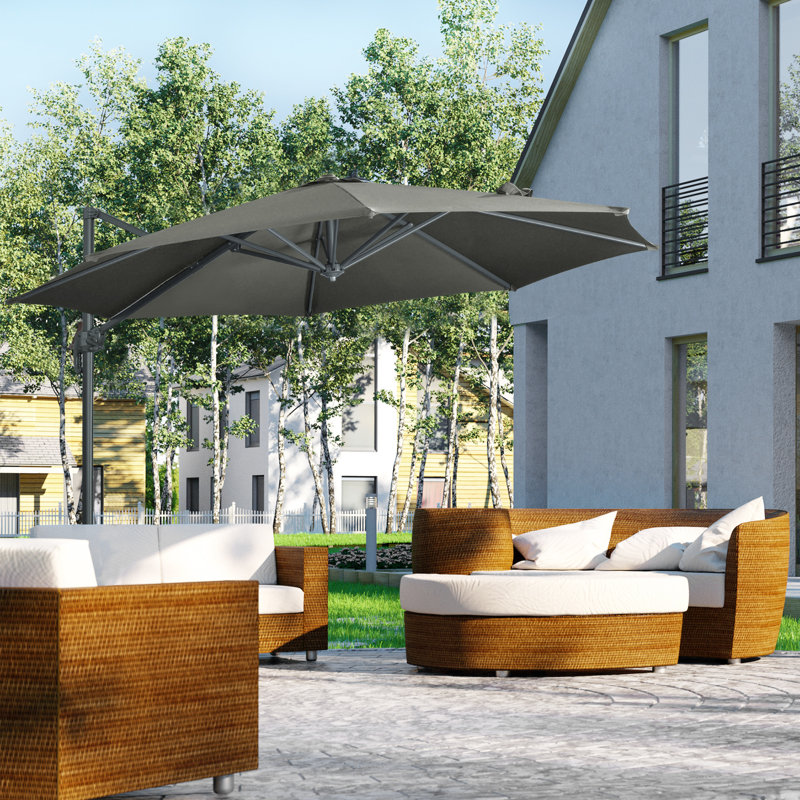 Carmya 294cm Cantilever Parasol, Grey
