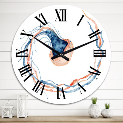 Horloge murale peinte Medusa on White I