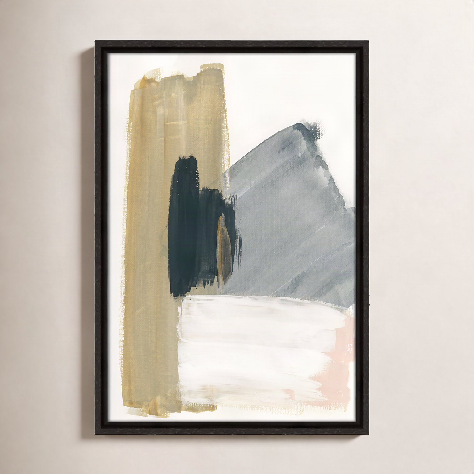 Herma "Marble Block Symmetry II" Print, Espresso Framed, 19.5" H x 13.5" W x 2" D