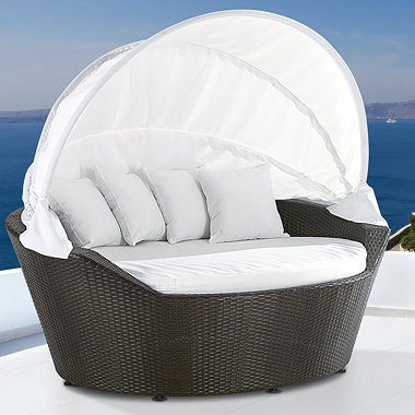 Ines 164cm Wide Patio Daybed with Cushions