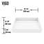 Lavabo de salle de bain rectangulaire Montauk L 23 po x l 15 po x H 5 po avec robinet H 11 po