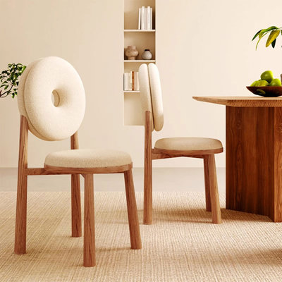 Ensemble de 2 chaises d'appoint Modern Beige