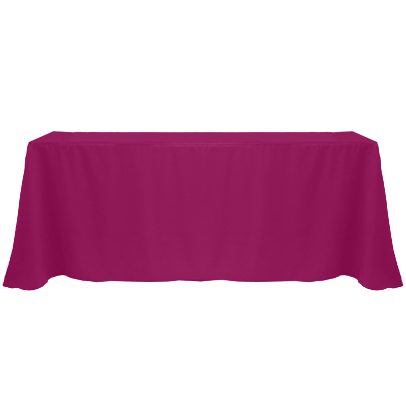 Solee Solid Color Tablecloth, 108" x 132", Raspberry, 1