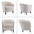 Upholstered Stripe Barrel Chair