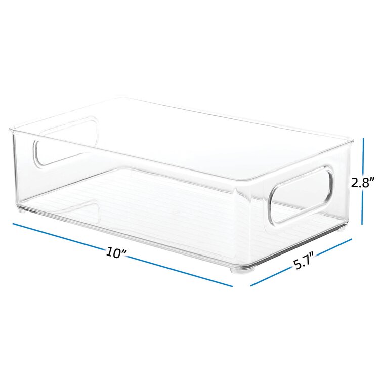 StorageBud Stackable Bathroom Bins - Vanity Storage Plastic Containers - 2  Pack