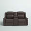 Causeuse inclinable à accoudoirs coussinés de 74,8 po Adna-372519151