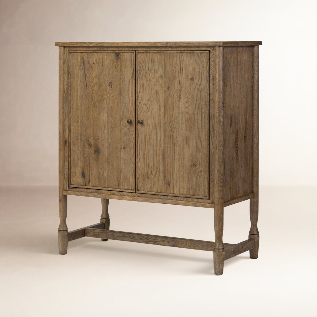 Bari Bar Cabinet, Weathered Oak