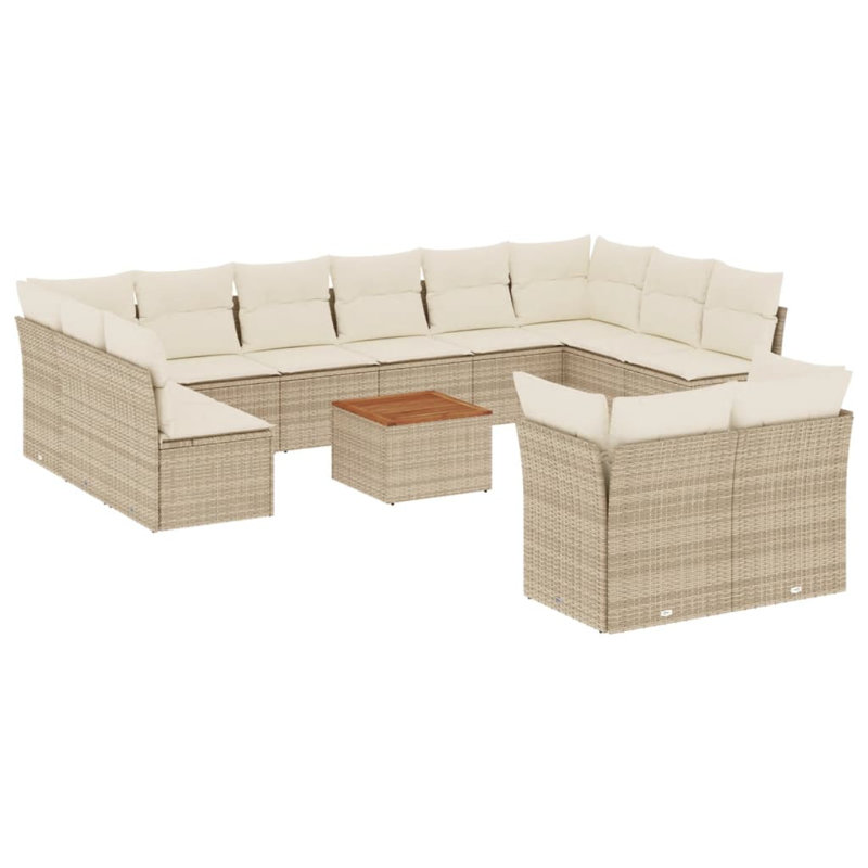 Grand canapé modulaire en rotin PE Vidaxl