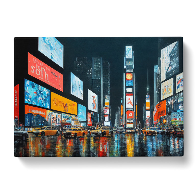 Times Square Vol.5 - Wrapped Canvas Painting, 35cm H x 50cm W x 3cm D