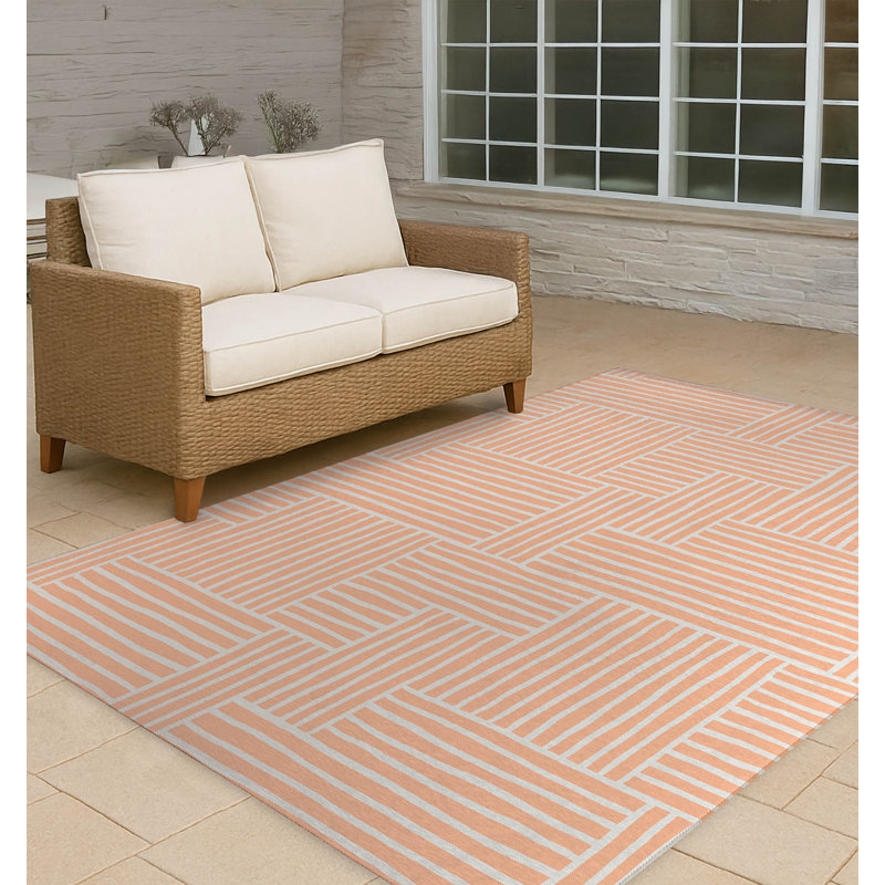 Grid Puz Non-Slip Outdoor Rug, Rectangle 8' x 10'