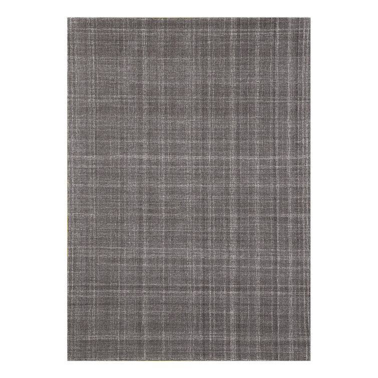 Bakstran Hand Woven Wool Gray Area Rug