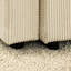 Repose-pieds de salon - Velours côtelé beige, l'intérieur en bois franc ajoute un look sophistiqué pour le tissu confortable de la maison, la structure stable s'adapte à tous les styles de décor