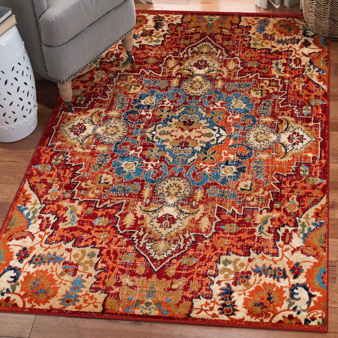 Adagio Oriental Indoor Rug Bungalow Rose Rug 