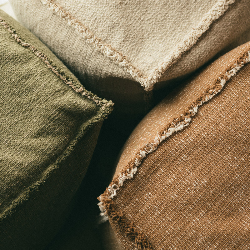 Square Pouf, Beige