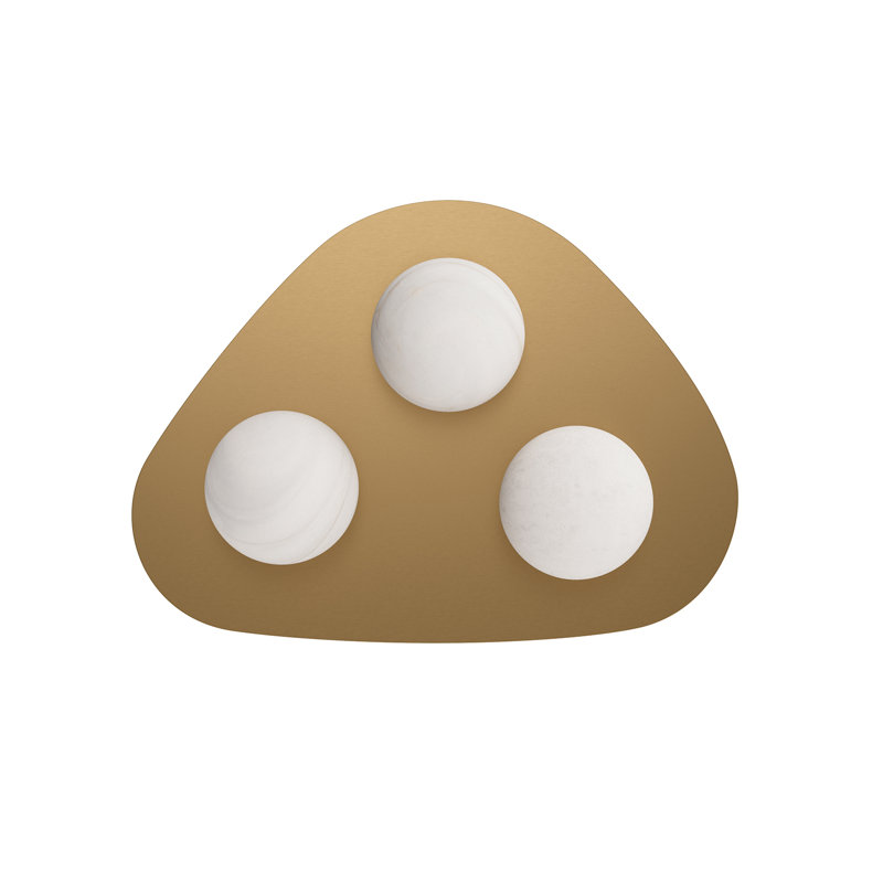 Rhoads Flush Mount (Oil Rubbed Bronze), Natural Brass