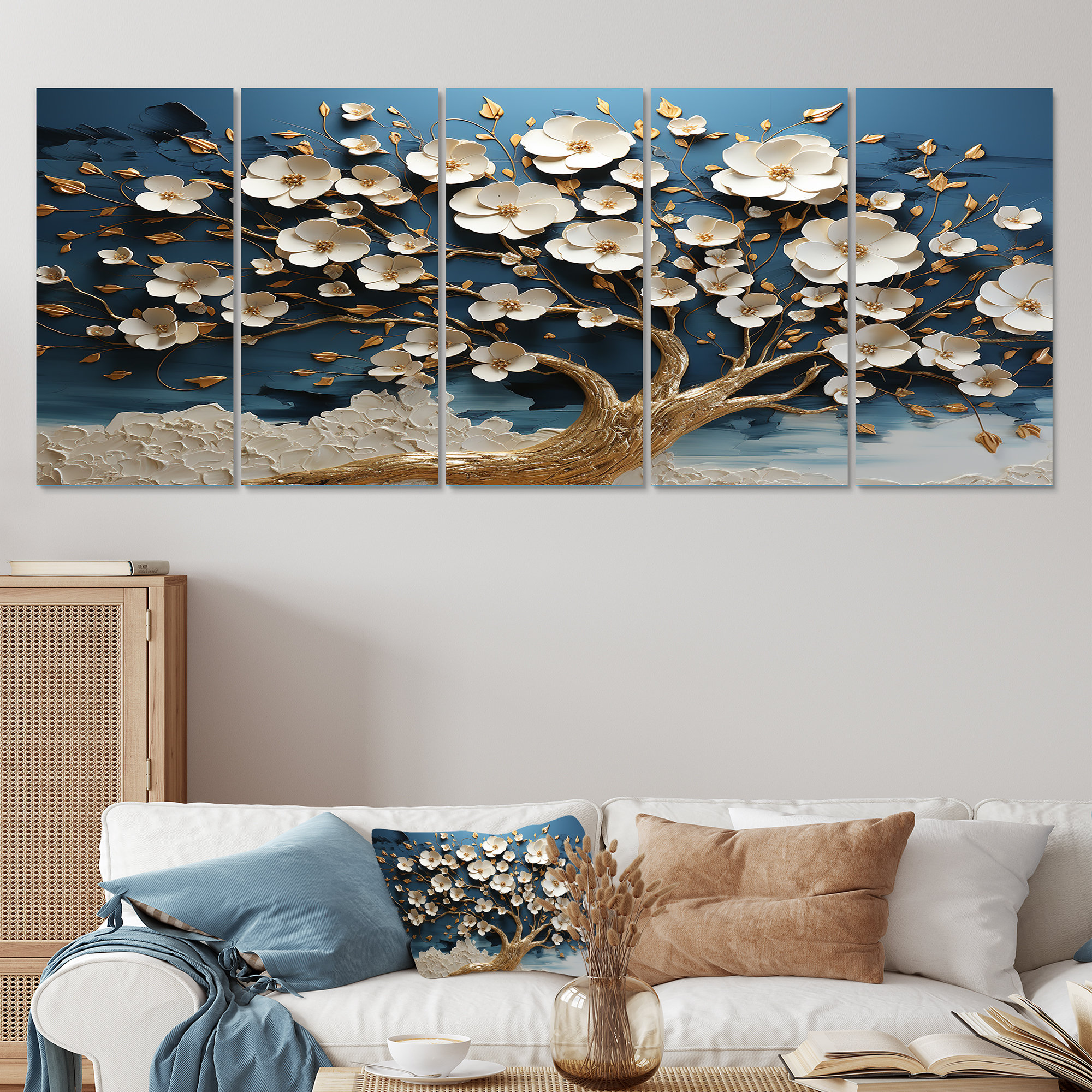Lark Manor™ Blue And White Orchid Tree Golden Of Branches II - Tree 5 ...