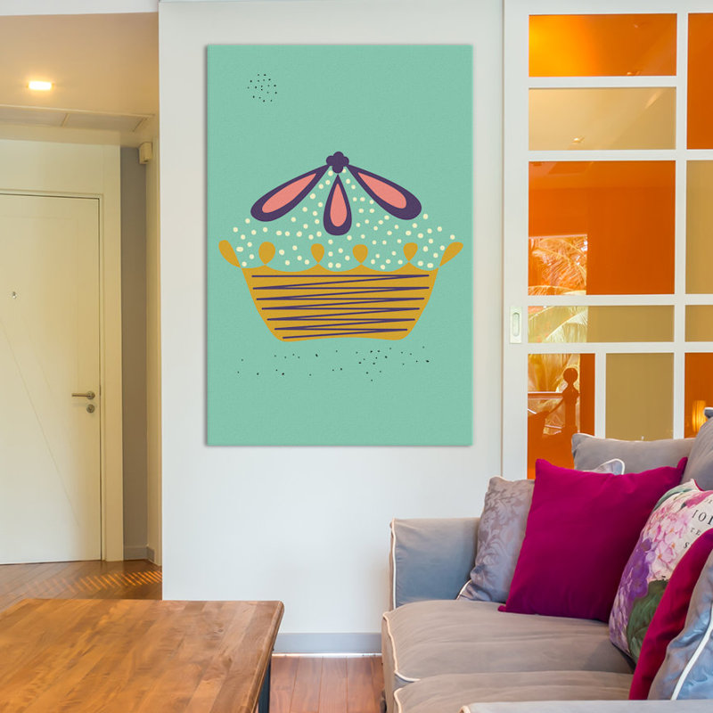 « pie », impression sur toile tendue, H 12 po x l 8 po x P 0,75 po, Toile tendue, Pas de tapis