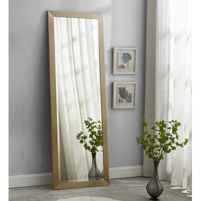 Monee Wood Concave Floor Mirror