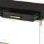 Console moderne avec 2 tiroirs spacieux, structure en métal et pieds en acrylique pour un rangement durable et élégant