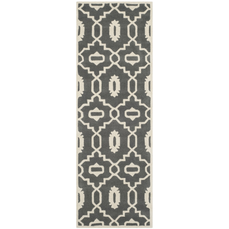 Carolene Hand Tufted Wool Geometric Rug, Runner 2'3" x 7'
