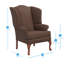 Fauteuil à oreilles en polyester de 28 cm de large Lucious-21788015