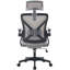 Chaise de bureau ergonomique Chaydill en maille respirante avec appui-tête réglable et accoudoirs relevables-133293591-133293593