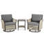 2 chaises d'extérieur pivotantes avec une table d'appoint, 3 chaises pour le porche, la piscine, la terrasse et la cour-333023930