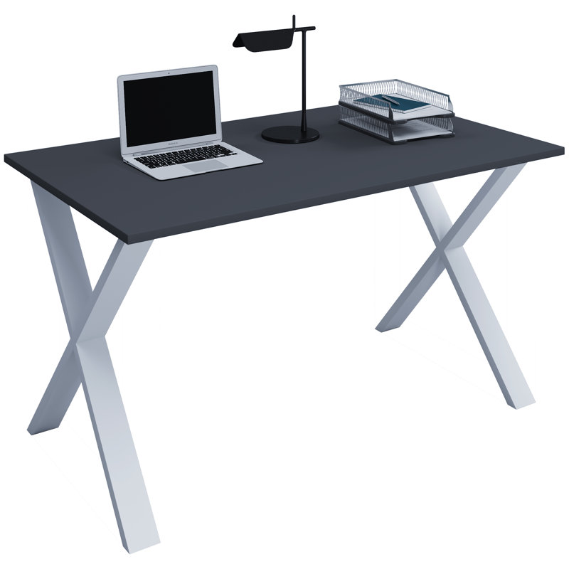 Remey Writing Desk, Black/White, 76cm H x 110cm W x 50cm D