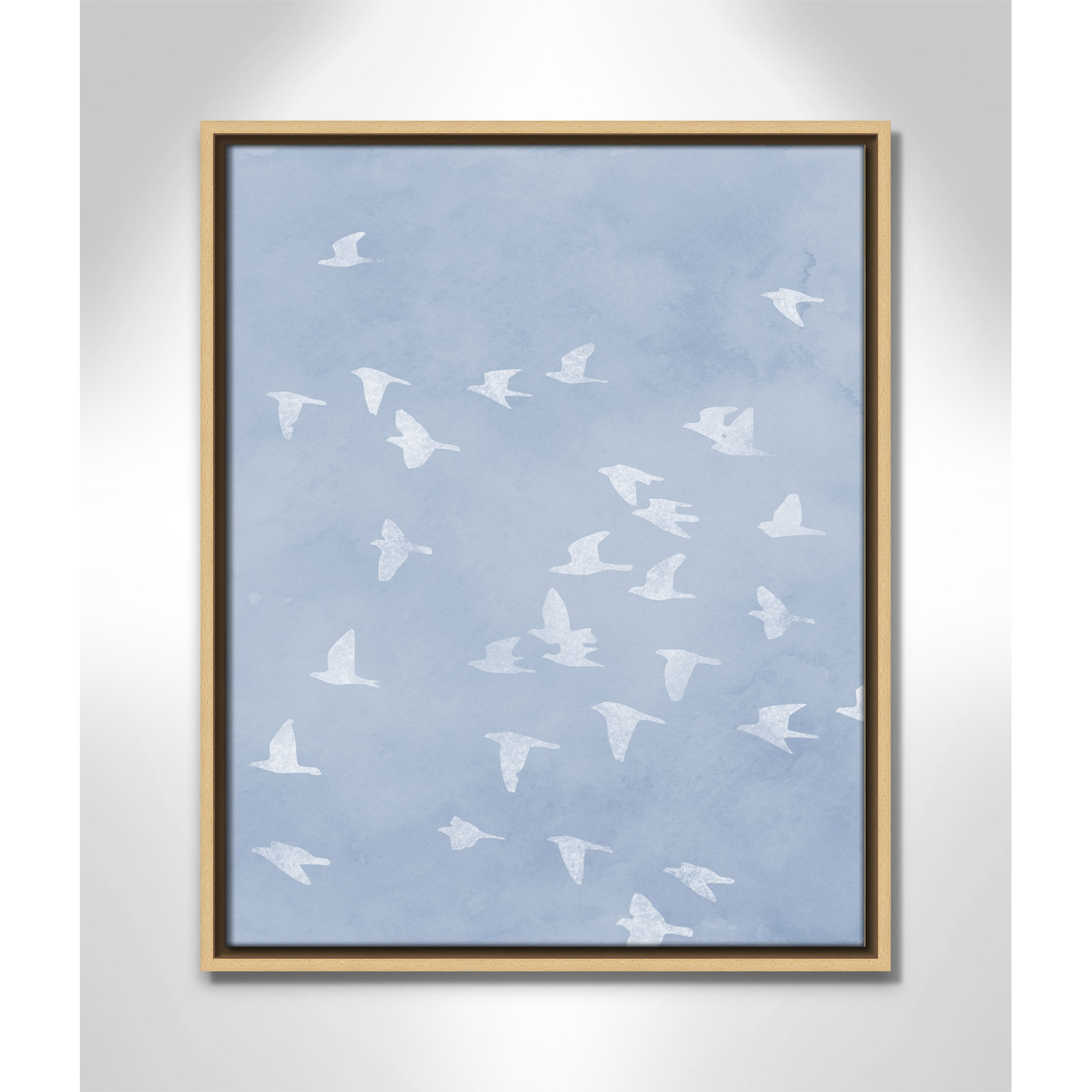 Flying Friends Print by Marcus Prime, 17.5'' W x 21.5'' H, Natural Floater