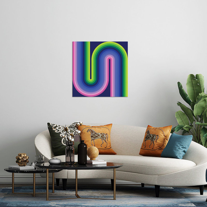 «Flow Neon I» par Greg Mable - impression sans cadre, H 24 po x l 24 po x P 0,25 po