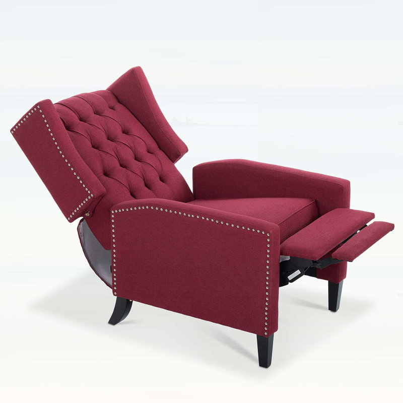 Fauteuil inclinable manuel avec dossier haut, Vin rouge