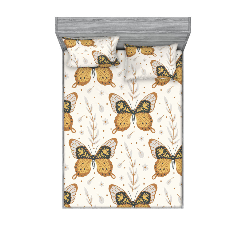 Drap-housse et taie décorative Ambesonne, Ensemble de draps très grand californien avec 2 t