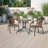 28'' Round Metal Table with Rattan Edging and 2 Rattan Stack Chairs-374904535