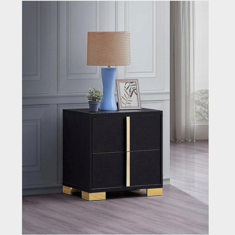 Table de chevet 2 tiroirs