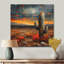 Décoration murale cactus vert et orange-753298526-753300393