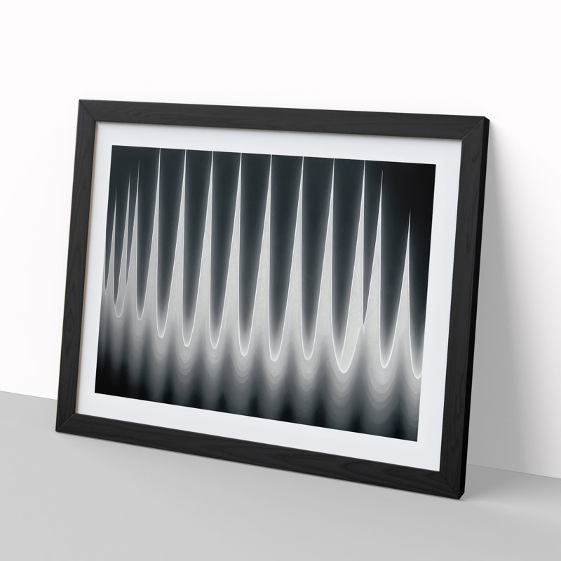 Unforgettable Modern Abstract - Framed Print, Black, 46cm H x 64cm W x 2cm D