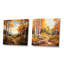 Birch Woods Mystic Moonlight - Ensemble de 2 paysages carrés-551952068-551951930