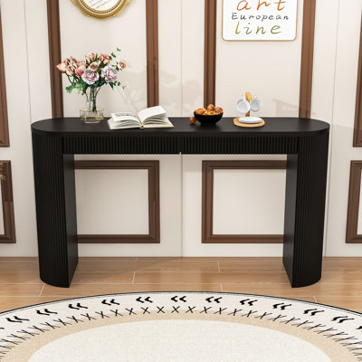 Console rustique avec deux tiroirs